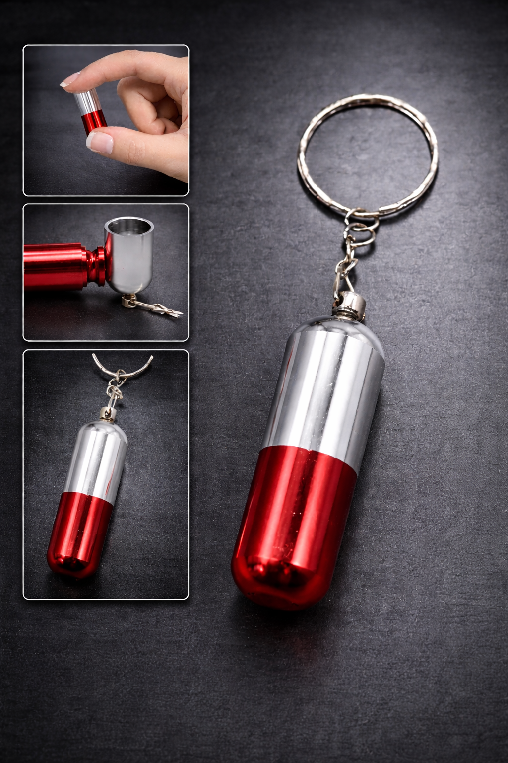 CapsuleFlame Keychain Pill